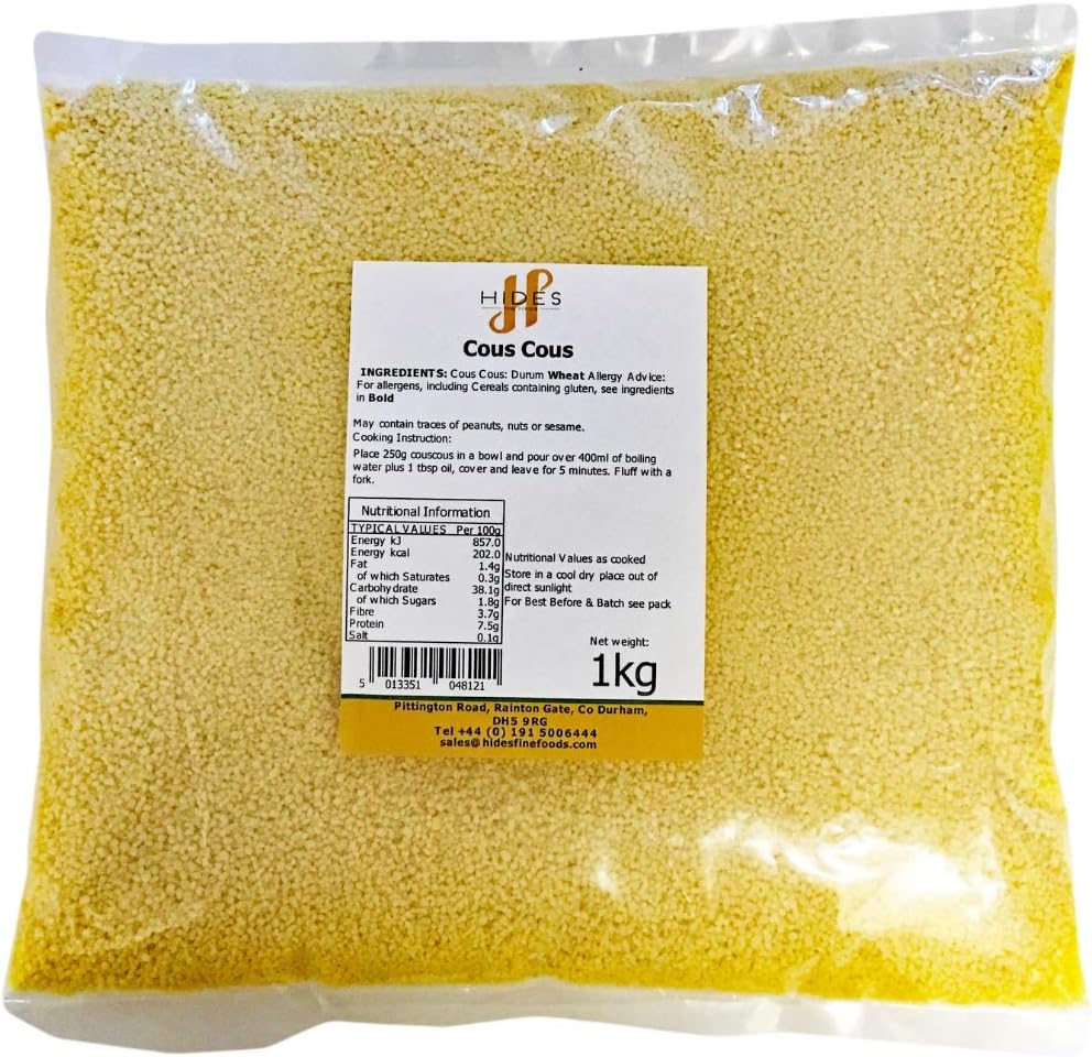 Hides Fine Foods Premium Couscous 1kg GMO Free Suitable for