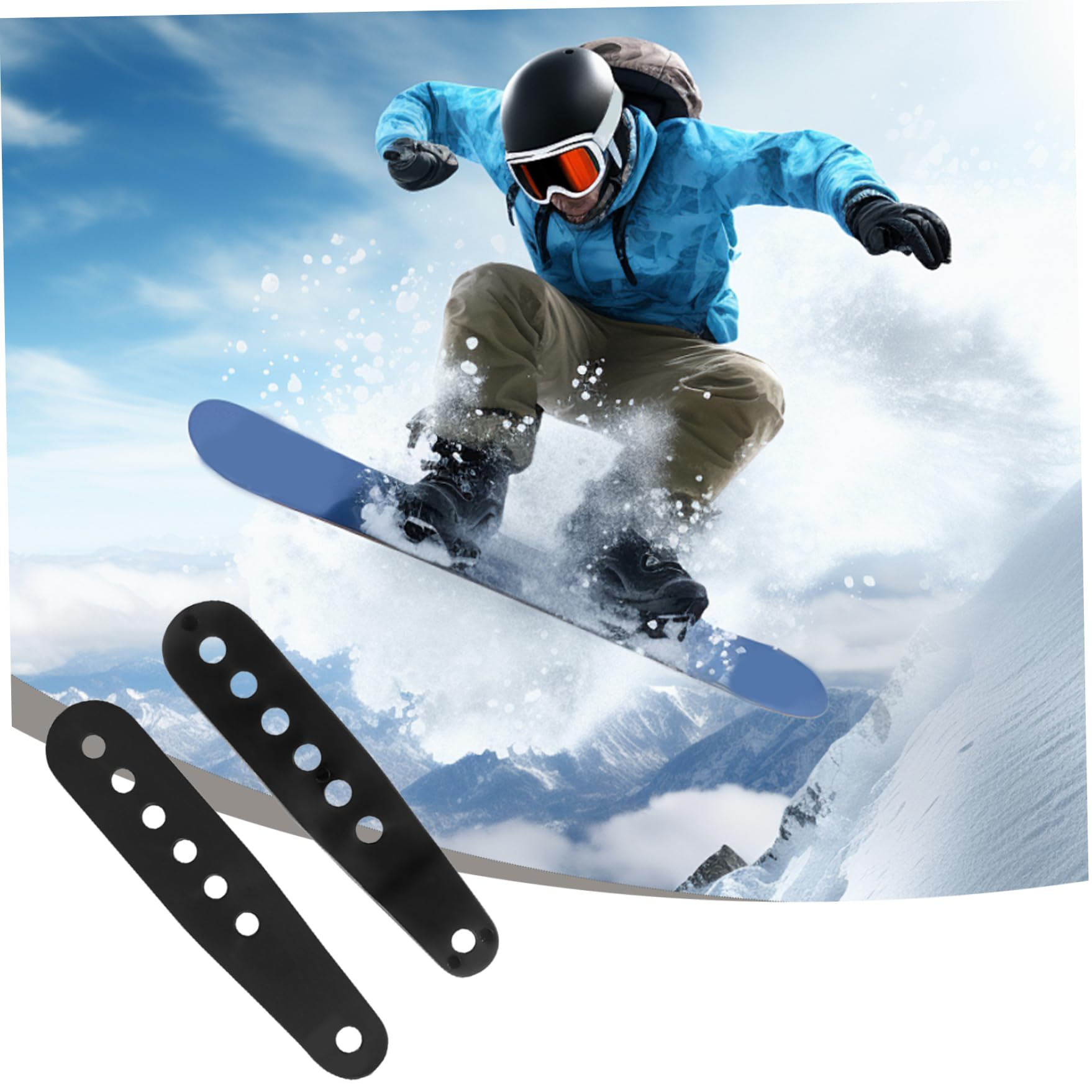 Attacchi per snowboard, Cinghie per attacchi per snowboard da 2 pezzi, Cinghie 5x1 robuste e robuste per, multiforo regolabili, Per