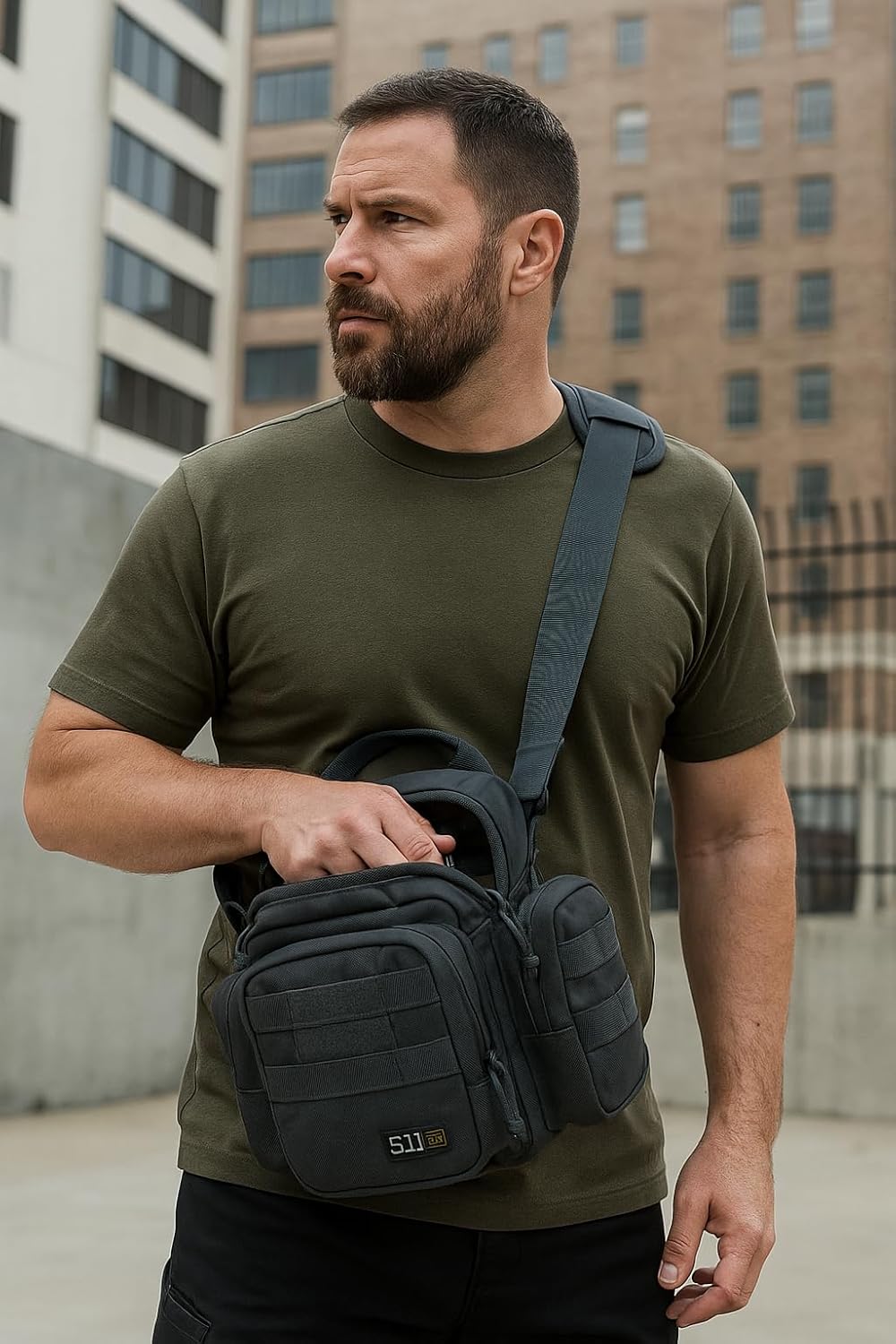 【美品】ファイブイレブンタクティカル プッシュパック 6L ショルダーバッグ 黒 5.11 Tactical 5.11ファイブイレブン タクティカル PUSH PACK 6L