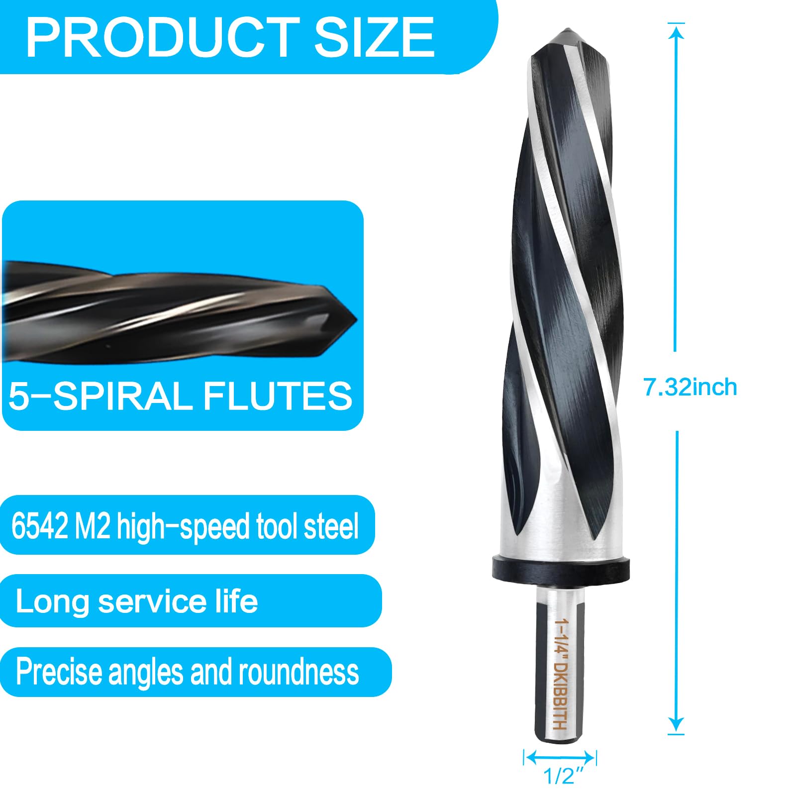 DKIBBITH Reamer Drill Bit - Precision Hole Enlarging -2