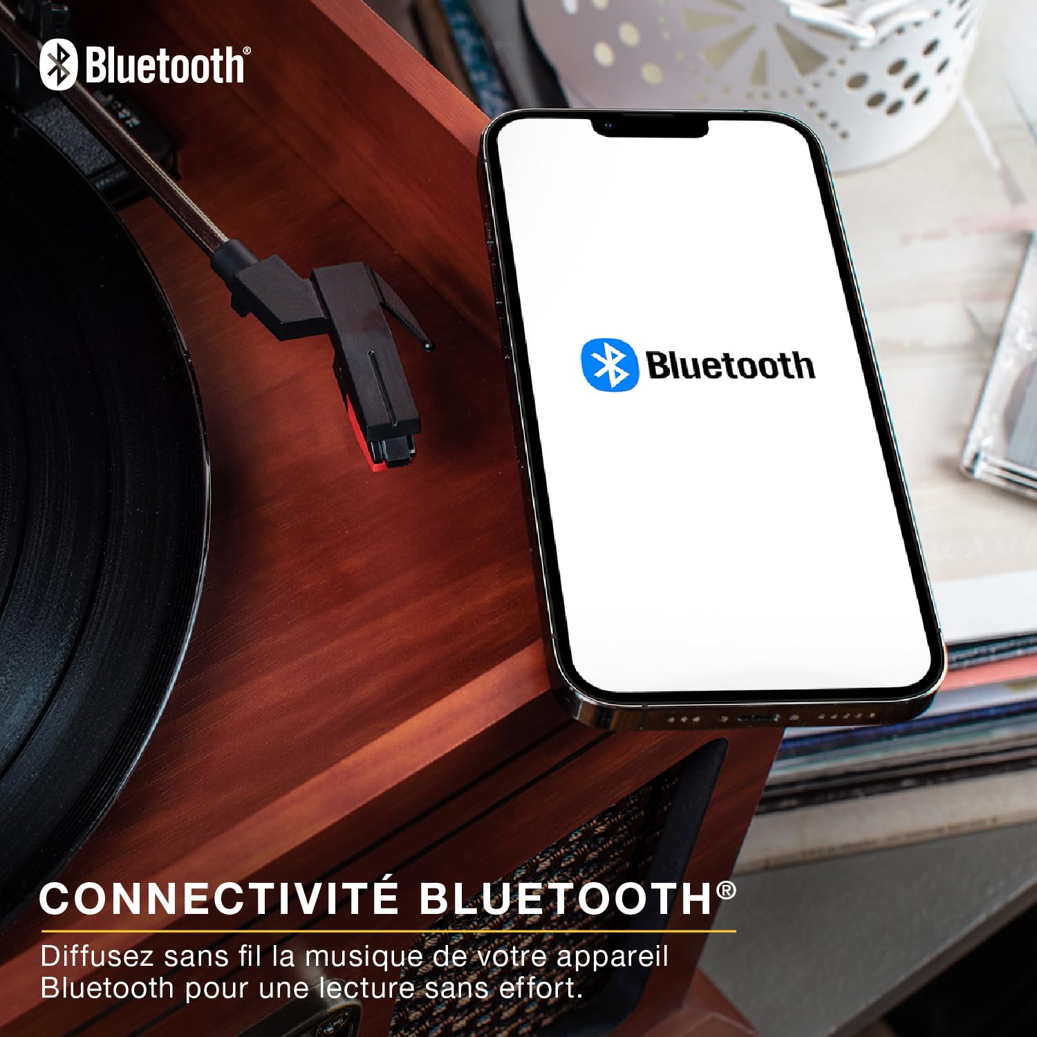 Victrola Classic Chaîne Stéréo 6-in-1 Platine Vinyle Bluetooth - Acajou