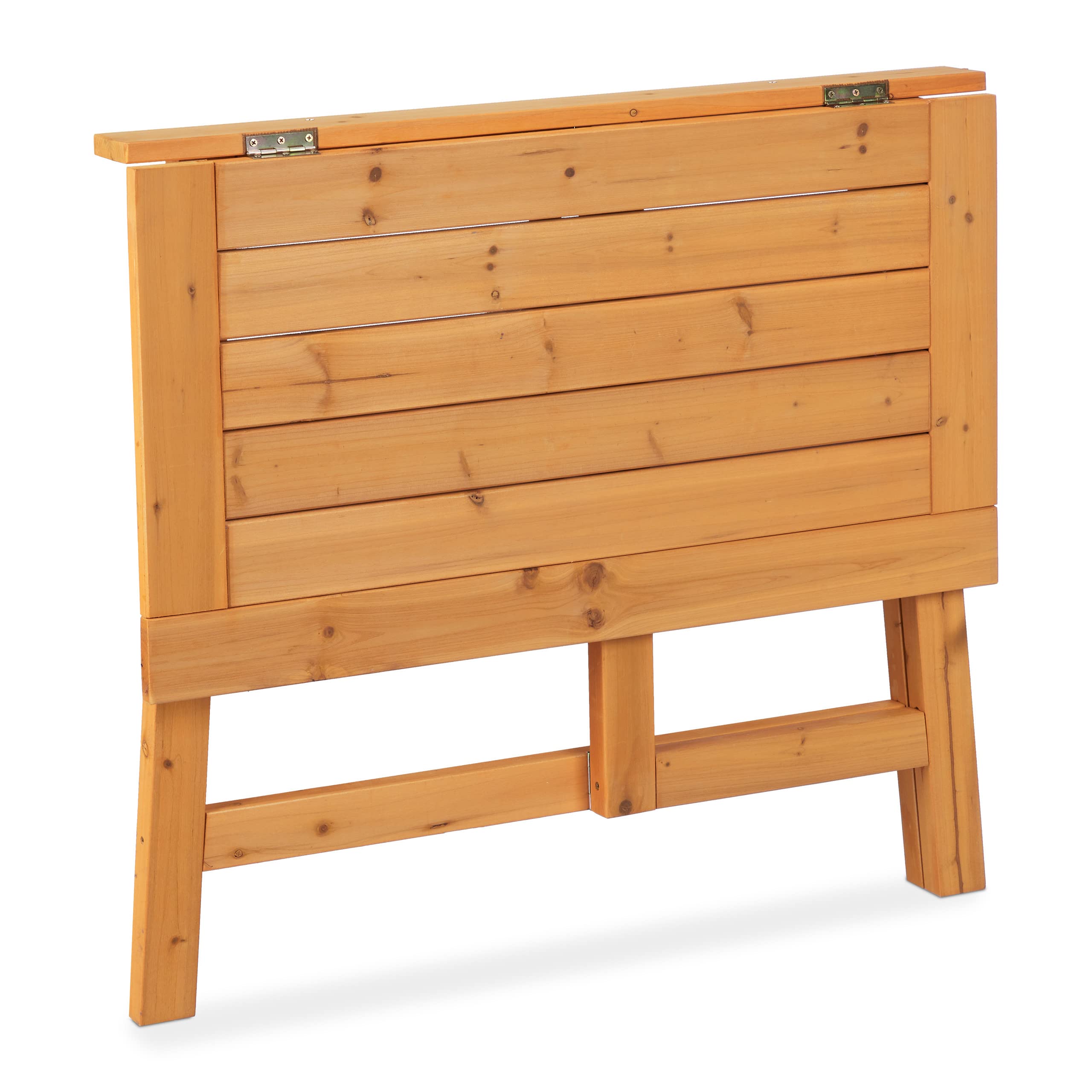 Relaxdays Mesa Plegable, Madera, Mesita Rectangular Terraza, Exterior, Balcón y Jardín, de Pared, 73x80x50 cm, Natural
