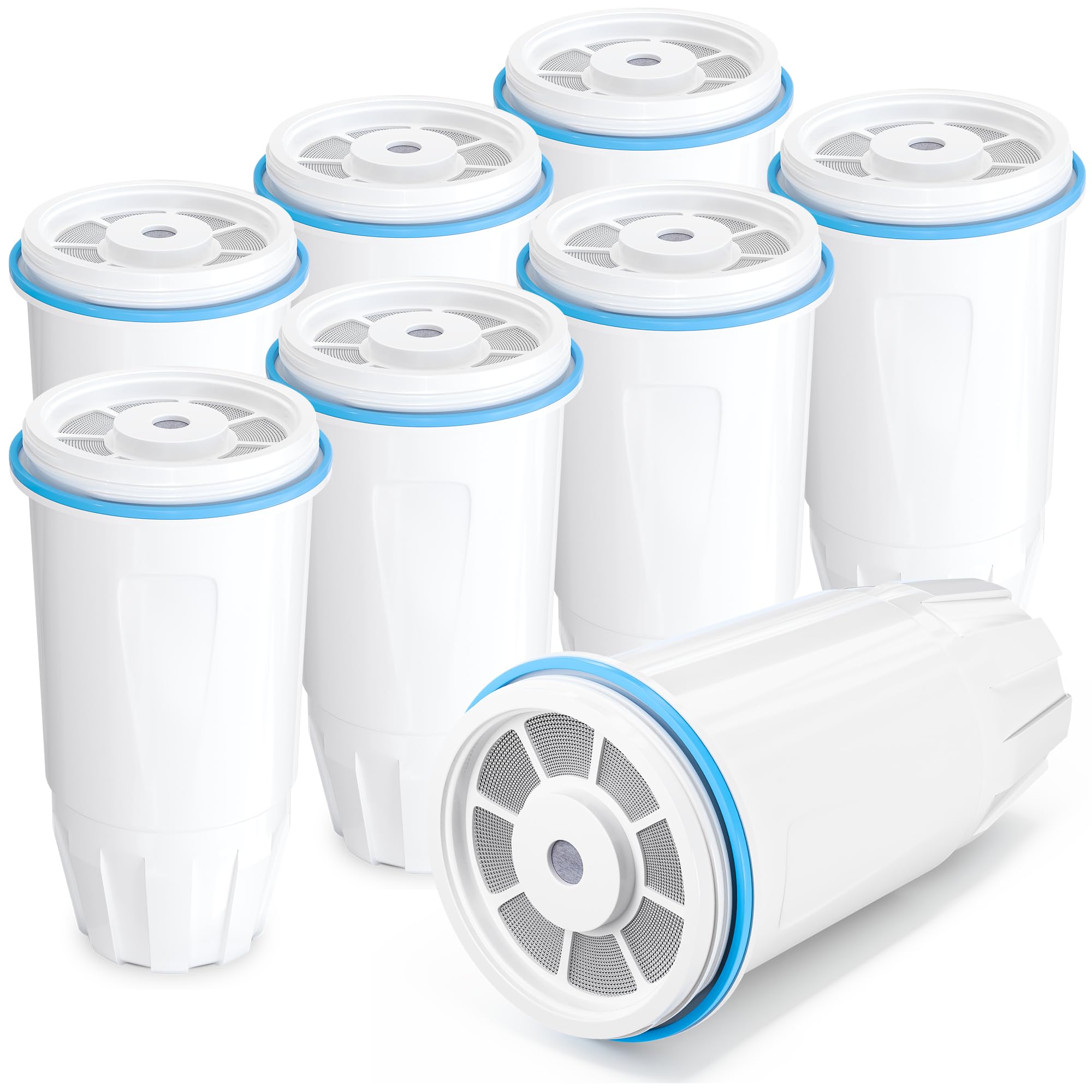 Water Filter Replacement Compatible with Zero Pitcher and Dispenser ZR-001 ZR-017 ZR-004 ZP-006 ZD-013 ZS-008, Multi-Stage Filter System, Reduce Lead,