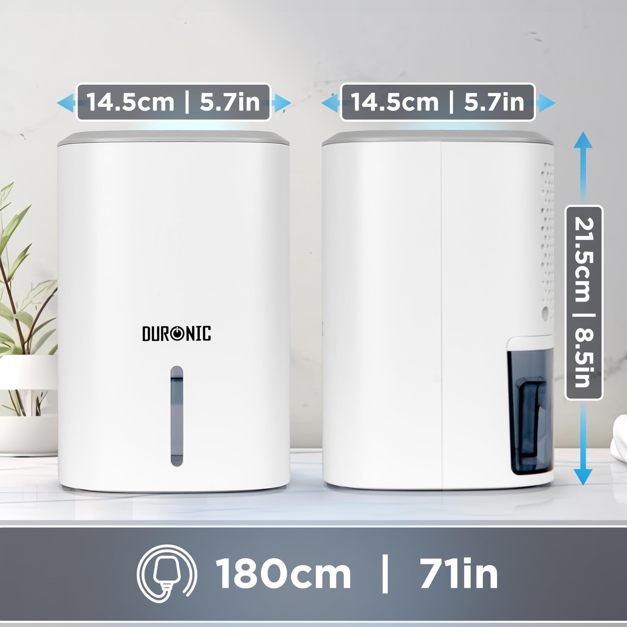 Homtronics Luchtontvochtiger, 1,7 l, elektrisch