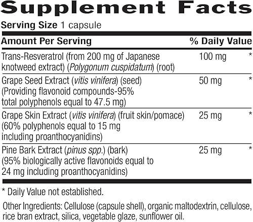 Miniatura 4 de País vida Resveratrol Plus Veg Caps 120-count