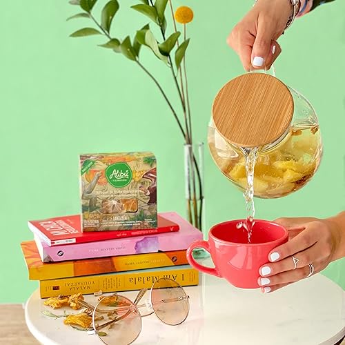 Miniatura 5 de Alibú Infusiones de té de frutas secas - Fantasia - Piña, limón, jengibre, mandarina - Bebida de frutas secas - Vegana, sin gluten, 100% natural,