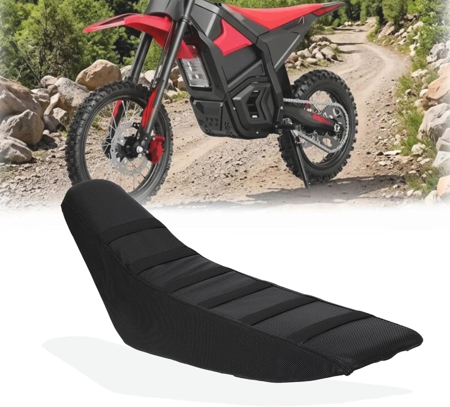 Ebike Seat Cover for Yozma in 10 Electric Dirt Bike, Anti-Slip and Waterproof, Thickened Seat Cover for Yozma in 10 Electric Motorcycle, Ebike Upgraded Replacement Part, Black