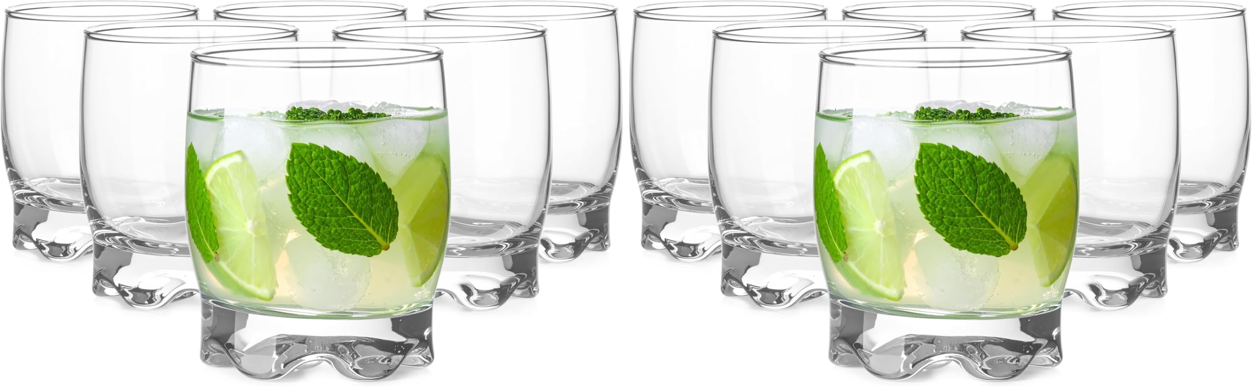 Glasmark KROSNO 1992 Vasos Conjunto De 12 Piezas 250 ml Vaso Bajo Apto Para Lavavajillas Duradero Agua Jugos Bebidas