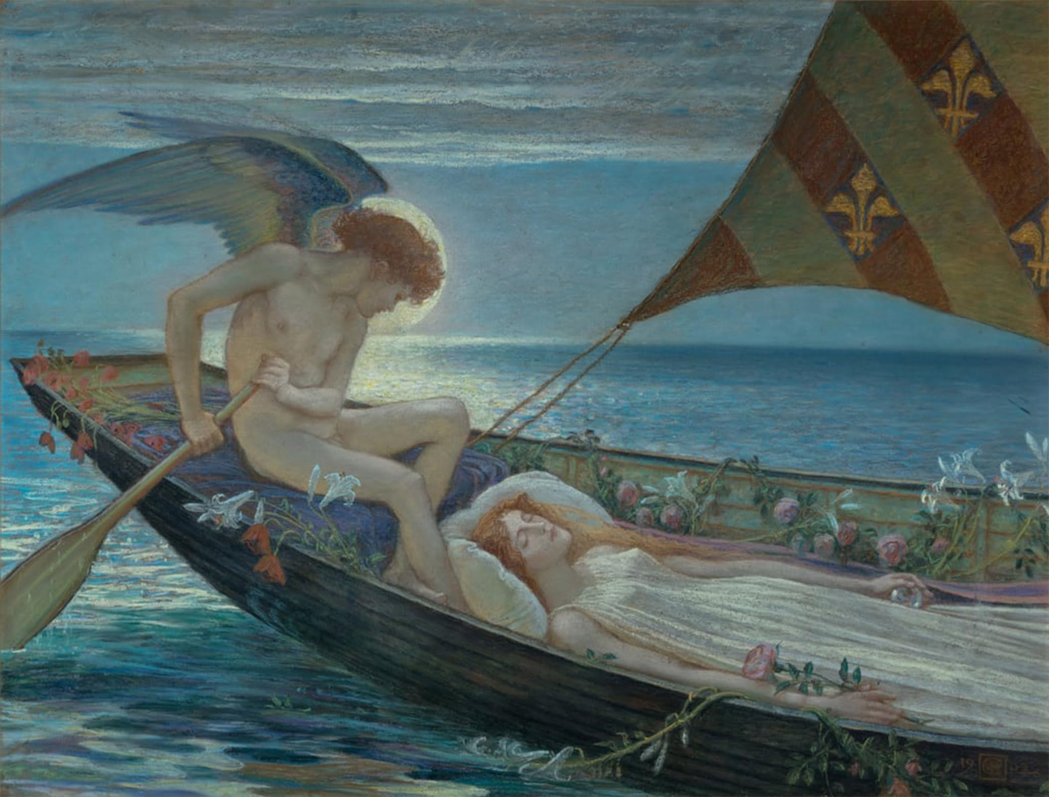 SERENDIPITP Vintage Wall Art Canvas Nordic Poster Canvas Print Picture a Dream by Walter Crane Wall Art Poster for Home Decor 60x90cm