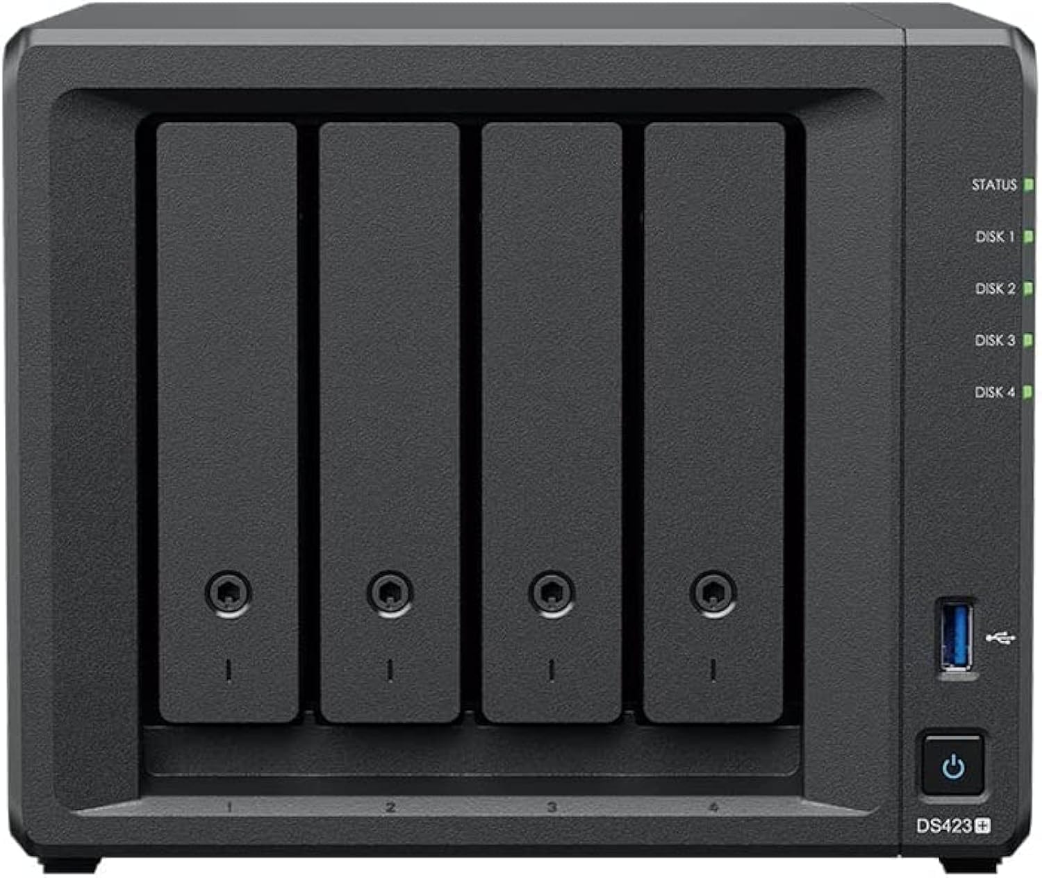 Synology DS423+ 48TB 4 Bay Desktop NAS Solution installed with 4 x 12TB Western Digital Red Plus Drives
