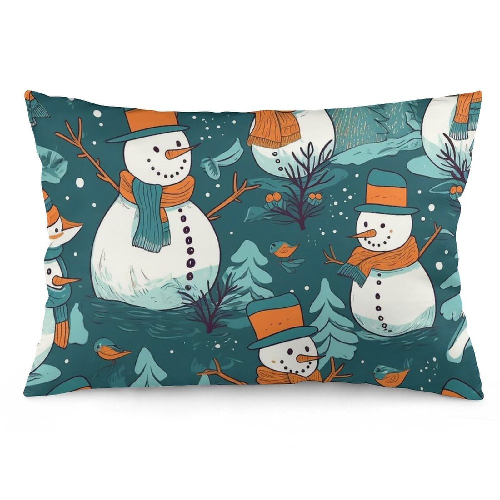 NTVOWPZO 2 Pack Decoration Throw Pillow Covers 12 "x20 Pillowcases Covers Snowman Pattern Pillowcases Modern Farmhouse Home Decor Sofa Cushions Covers for Couch Bed Living Room