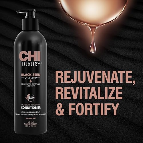 Miniatura 5 de CHI Acondicionador de reposición de humedad de aceite de semilla negra de lujo, 25 onzas líquidas