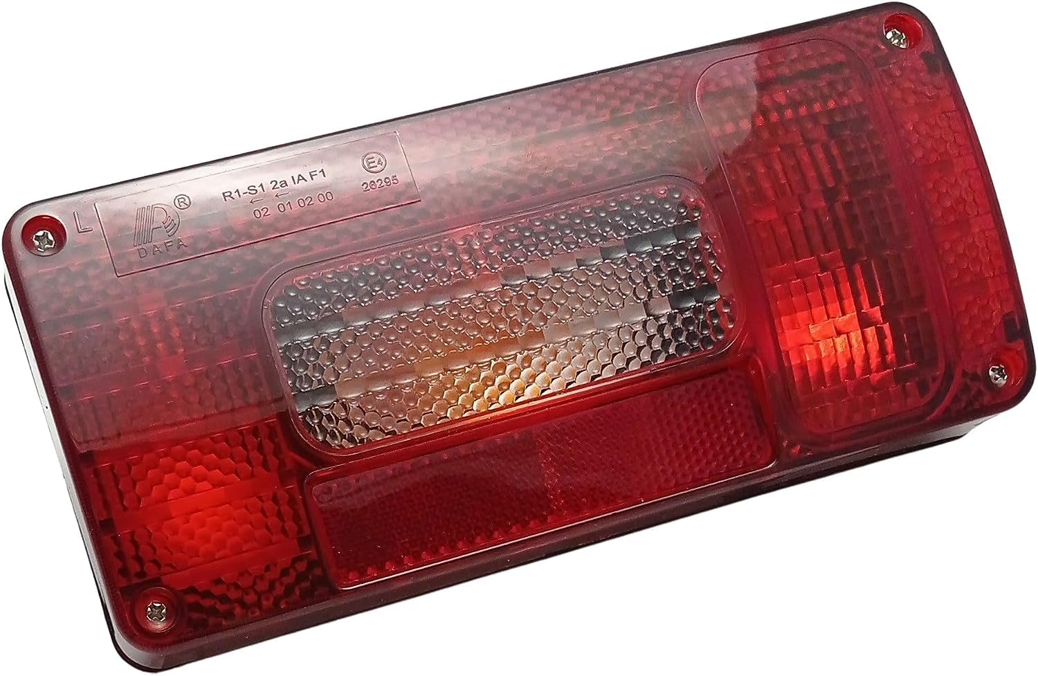 2 x Luz Trasera de Señalización de Freno para Remolque, Coche, Camión, Caravana, Camping, Rojo, Amarillo, Blanco, 12V, E4
