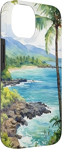 Miniatura 6 de Funda estética para iPhone 11 Tropical Hawaii Forest Beach Ocean Art