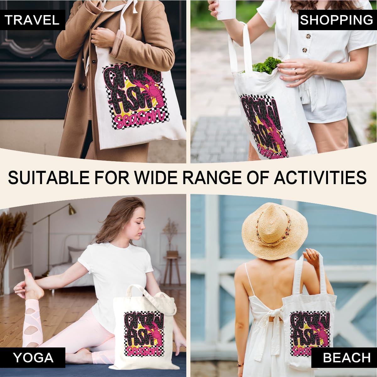 Funny Girl's Trip Gifts Favor Beach Vacation Tote Bag Mothers Day Christmas Valentines Birthday Thanksgiving Thank You Gifts for Women Friend Sister Mom Her Travel Shopping Grocery Bag - Image 4