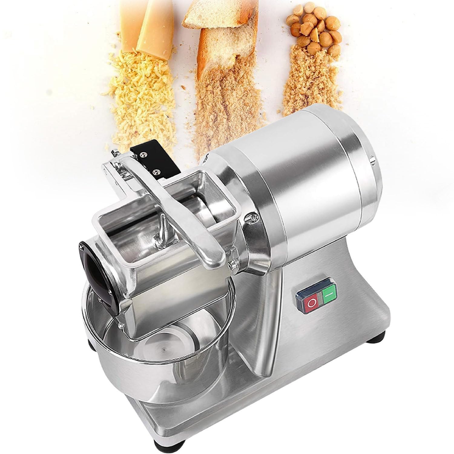 Electric Food Grinder Stainless Steel Cheese Slicer and Grater Automatic Shredder for Cheese Butter Bread Bran