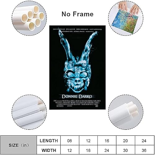 Miniatura 3 de Donnie Darko - Póster de película en lienzo para pared, diseño moderno de dormitorio familiar, decoración para habitación estética, 12 x 18 pulgadas
