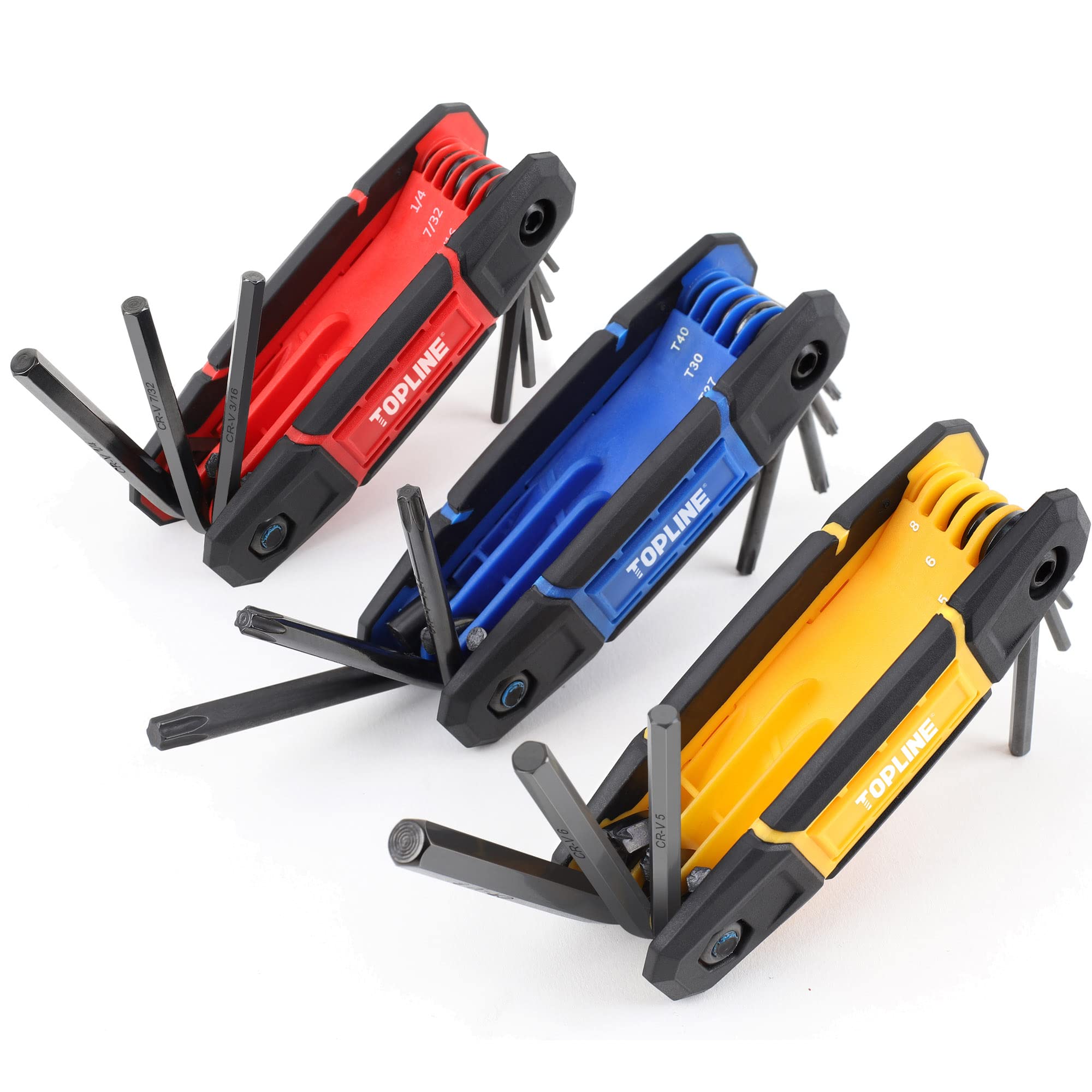 アレン 6点セット Topline 25-Piece Folding Allen Wrench Set, SAE, Metric, Torx Hex