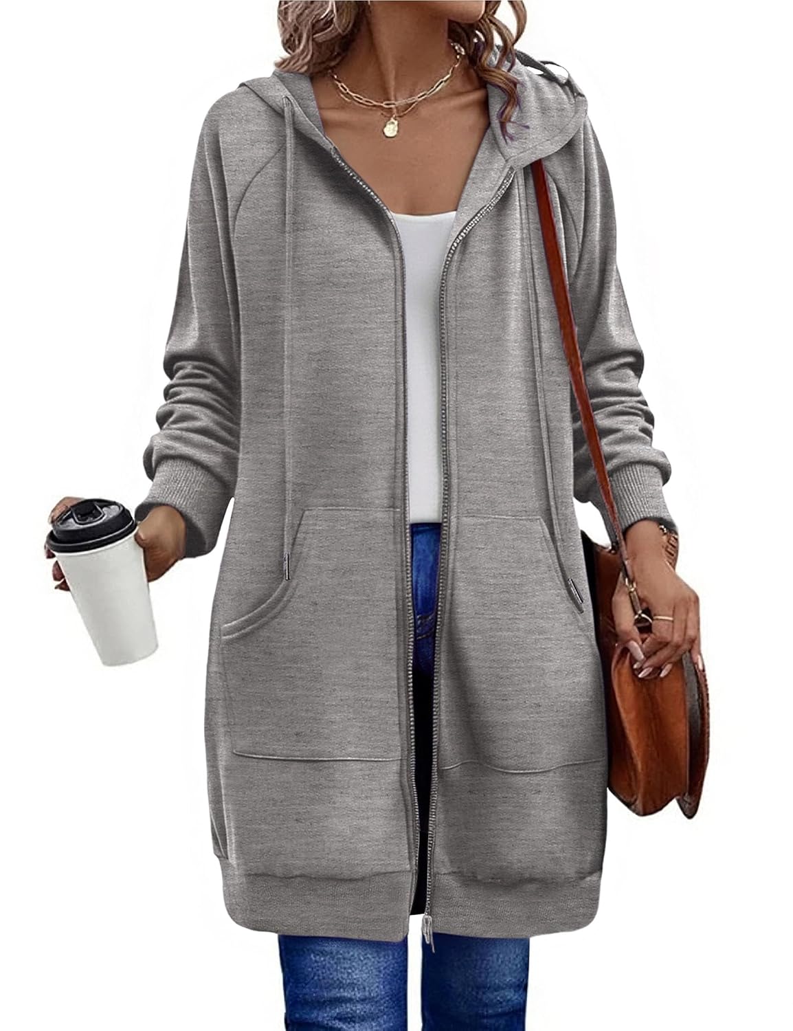 Zeagoo Women's Zip Up Hoodies Long Sleeve Long Tunic Sweatshirts Oversized Fleece Casual 2026 Fall Jacket Coat with Pocket - Review, Price and Buying Guide