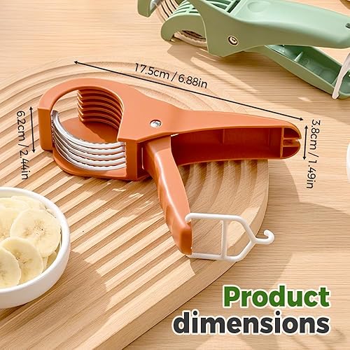 Miniatura 7 de Rebanador manual de alimentos, cortador de frutas mejorado 2025 para salchichas de plátano, pepinos, fresas, cortador de uva, artículos esenciales