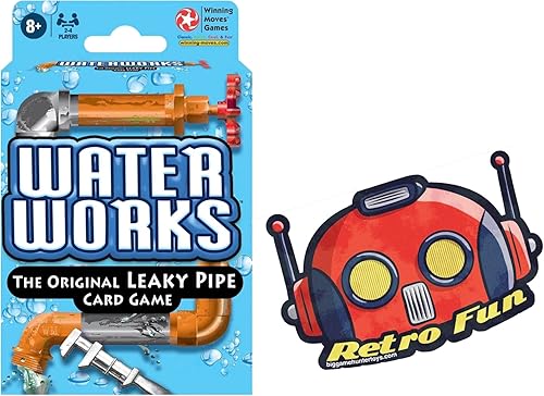 Miniatura 2 de Juego de cartas de Water Works con adhesivo BGT gratuito para tubería con fugas, llaves de fontanero clásicas de los años 70