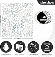 Vista 4 de Panel de cubierta para lavavajillas, diseño de hojas de verano, elegante cubierta magnética para refrigerador, calcomanías para nevera y microondas