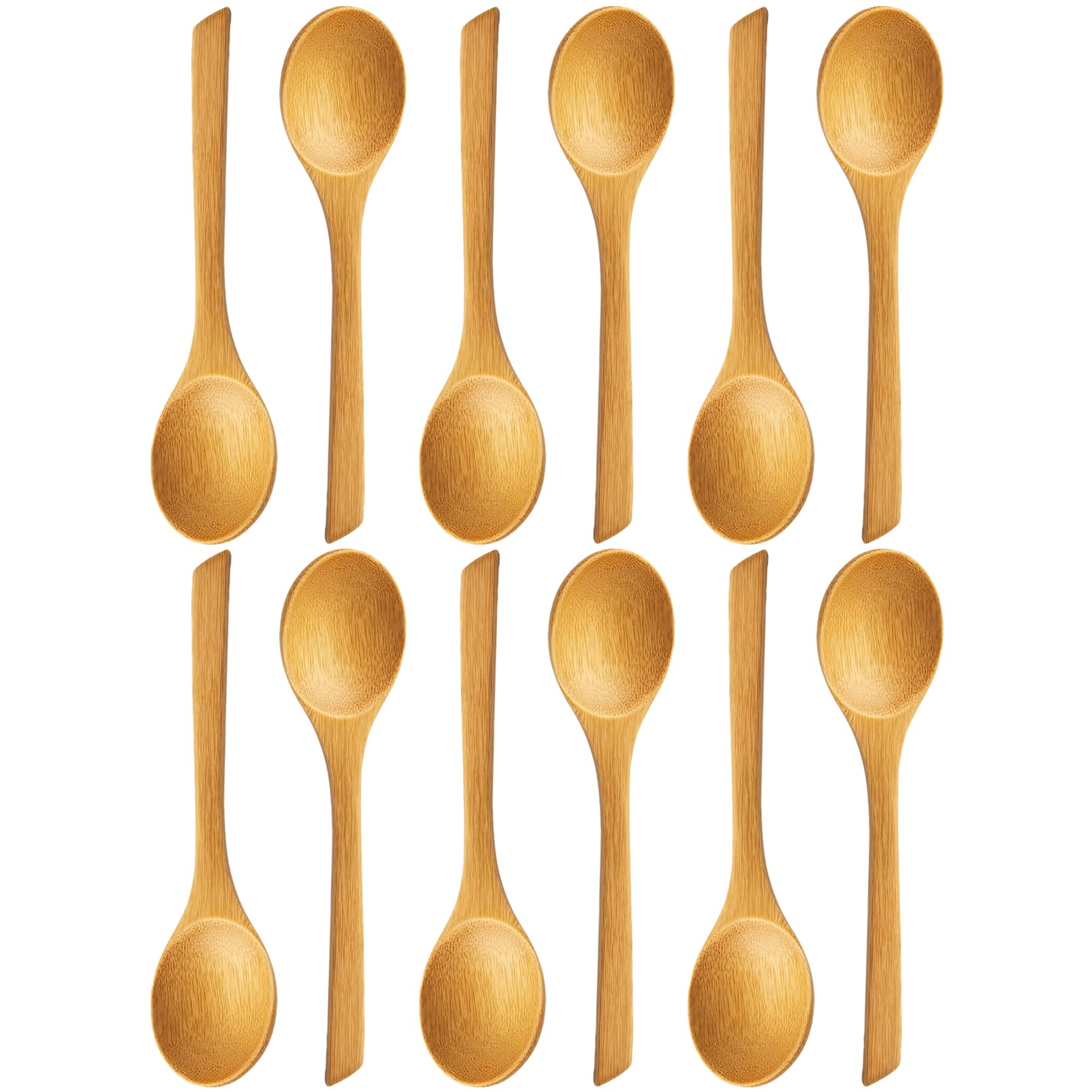 Amazon.com: Long Bamboo Soup Spoons Set of 12, 8.5 Inch Wooden