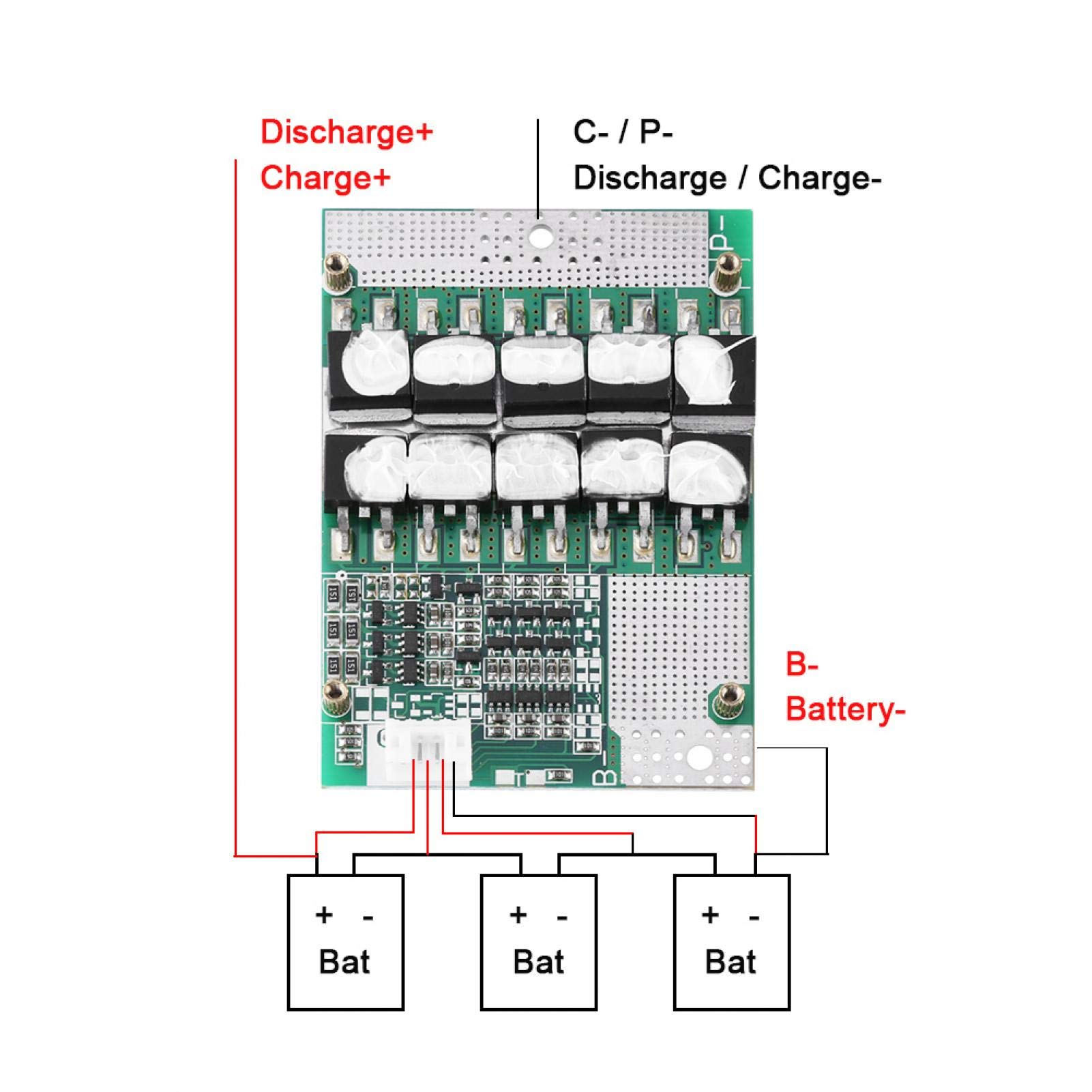 Circuito Di Protezione E Ricarica Celle 12V 10A BMS Per Pacchi Batterie 3s 18650 - Foto 6