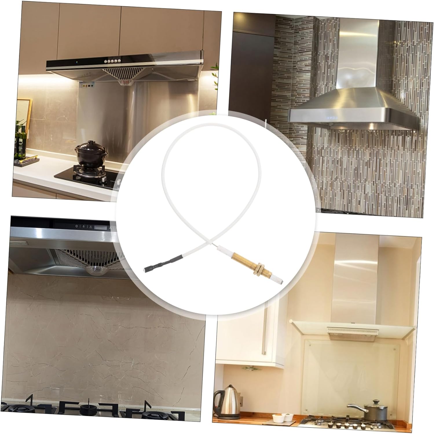 Uonlytech 4Pcs Gas Stove Igniter with Durable Needles for Replacement for Embedded Gas Stoves