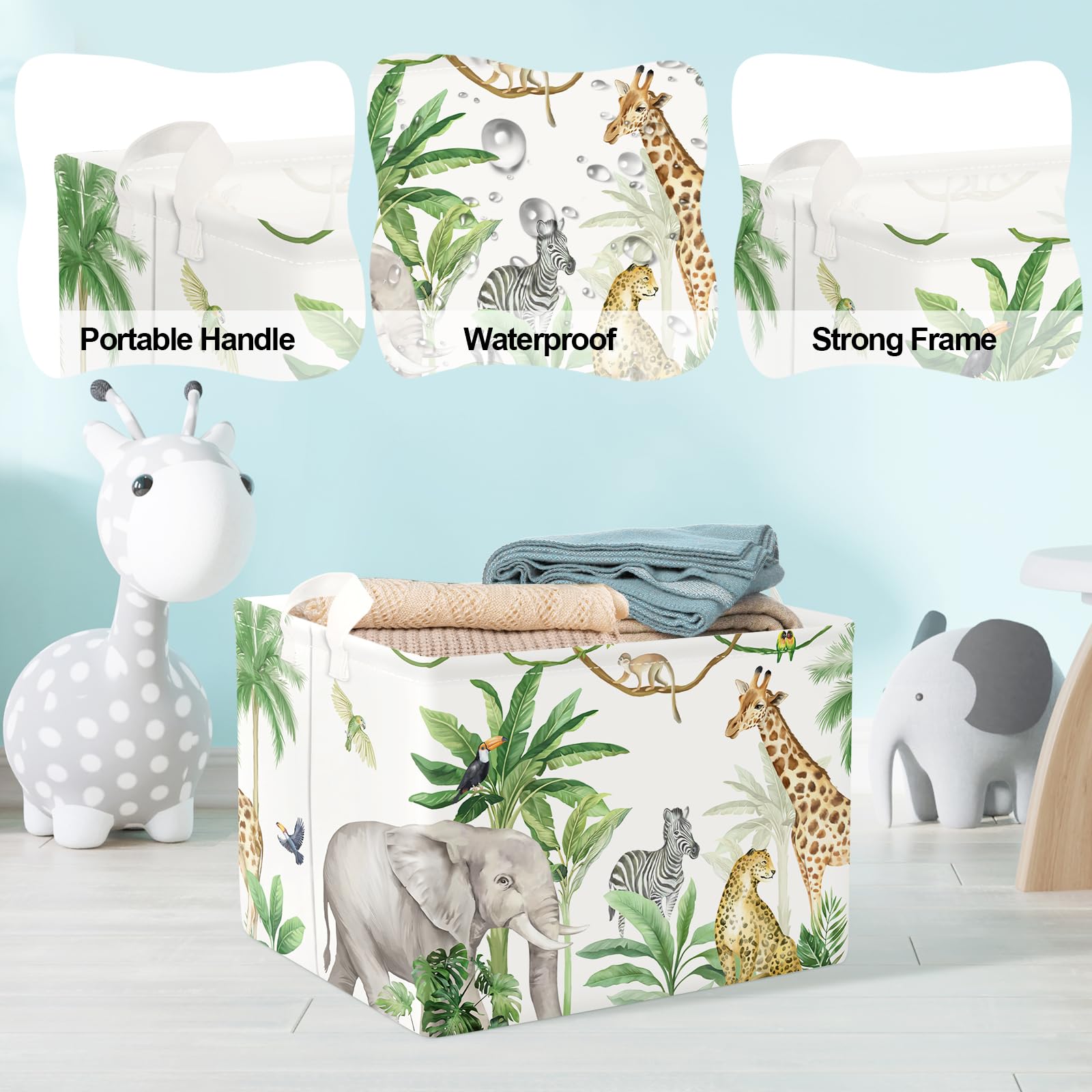 Wicker Elephant Laundry Basket Clastyle Animal - Collapsible Kids ...