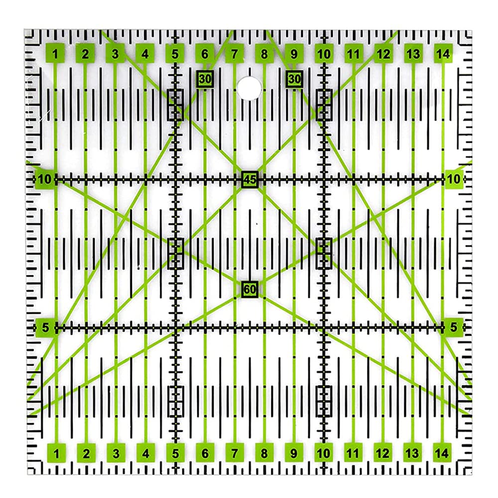 Righello Acrilico 15x15 Cm Per Quilting E Cucito - Trasparente E Precisione Assoluta - Foto 2
