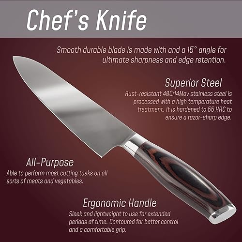 Miniatura 17 de BambooMN Cuchilla china - 8.5" hoja lisa mango plateado - 1 cuchillo Cuchilla lisa mango plateado