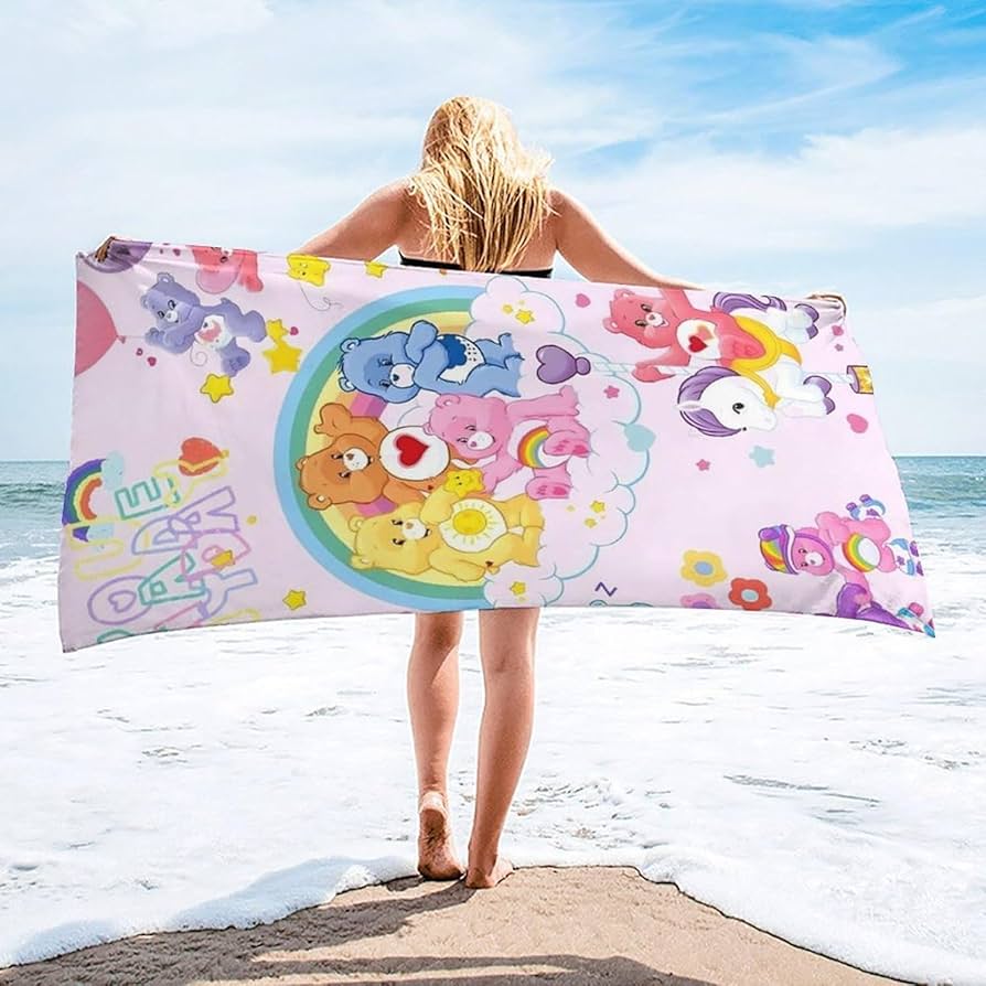 Amazon｜ケアベア バスタオル 大判 高速吸水 速乾 お風呂上がり