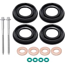 15Pcs 6C1Q-6K780-AB Injector Seals Bolts+ Rocker Cover Gasket & Gasket O-Rings, Replacement for Ford Transit MK7 3.2 Duratorq 2006-2011, Replaces 1372494