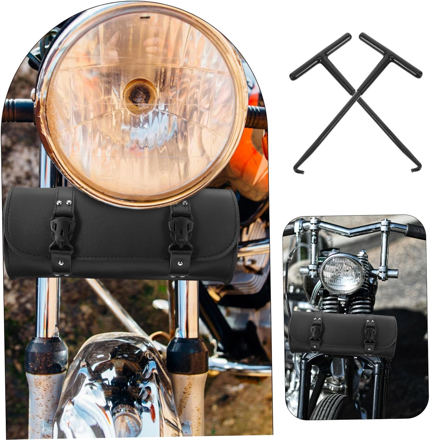 SOLUSTRE 2pcs Exhaust Spring Installation Tool Set t Shape Handle Spring Hook Tool for Motorcycle Exhaust Maintenance