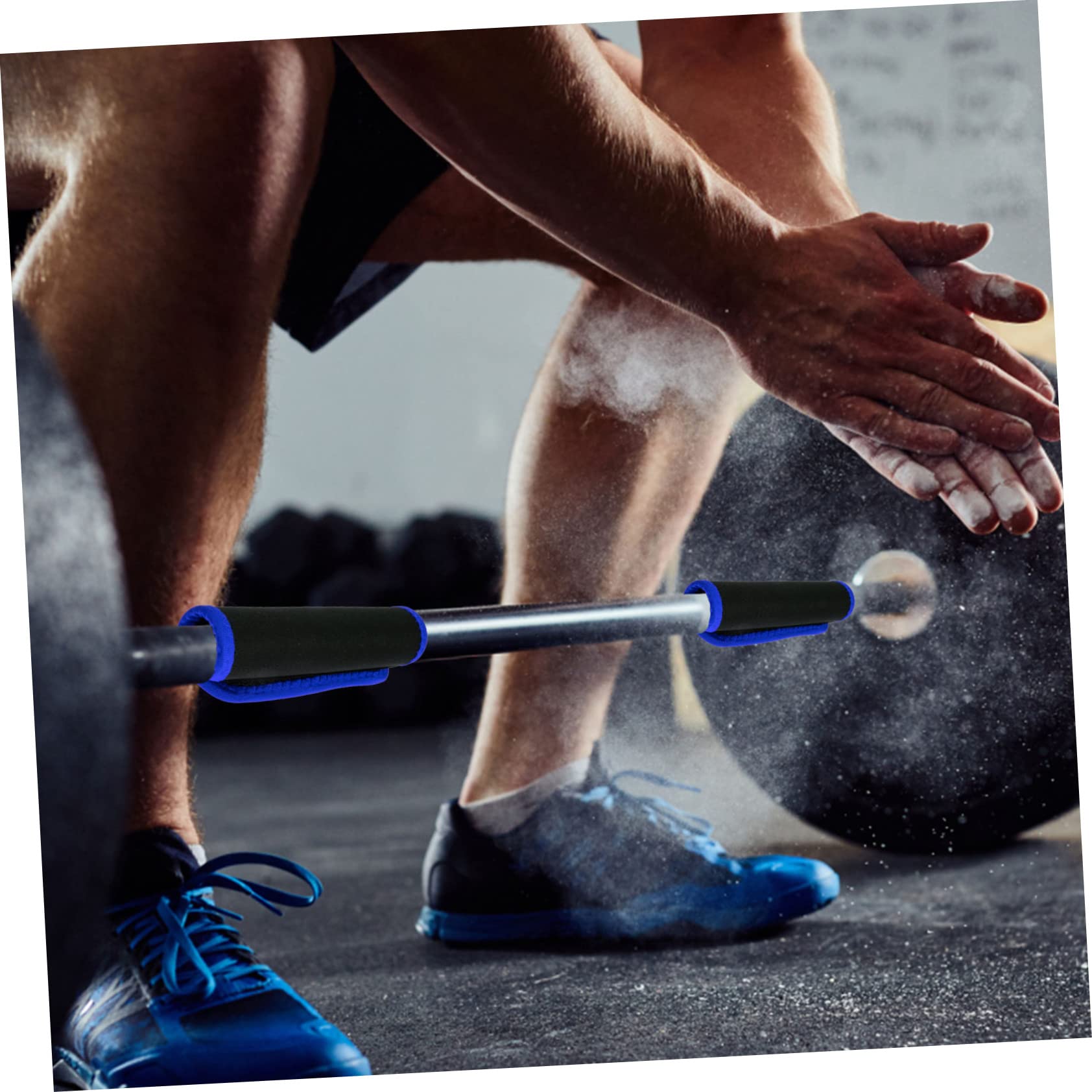 BESPORTBLE 4 Pcs Bilanciere Grip Pad Impugnature Pollice Pollice Nastro Guanti Protettivi Impugnature Per Sollevamento Pesi Polsiere Imbottite In Neoprene Guanti Allenamento Palestra
