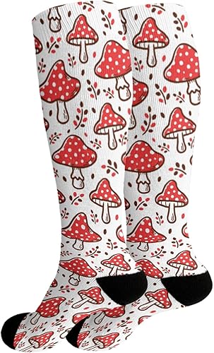 Vista 2 de devor plant Cute Mushrooms Funny Mushrooms Magic MushroomsMid calf socksKnee Socks Long Women's Socks Knee High Tube Sock Funny plant Cute Mushrooms