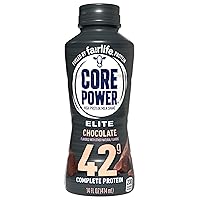 Vista 10 de Fairlife Core Power Elite - Batido de leche de alto contenido proteico 1.48 oz, sabor a fresa, botellas de 14 onzas (12 unidades)