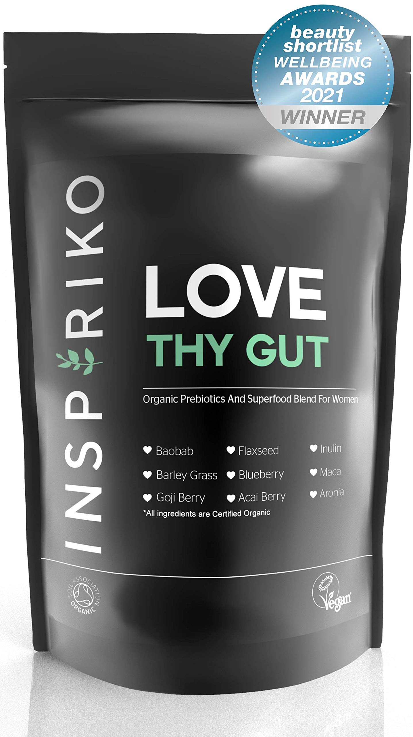 Organic Prebiotic Fibre Supplement 2700 mg Per Serving Award Winning Gut Health Powder of 9