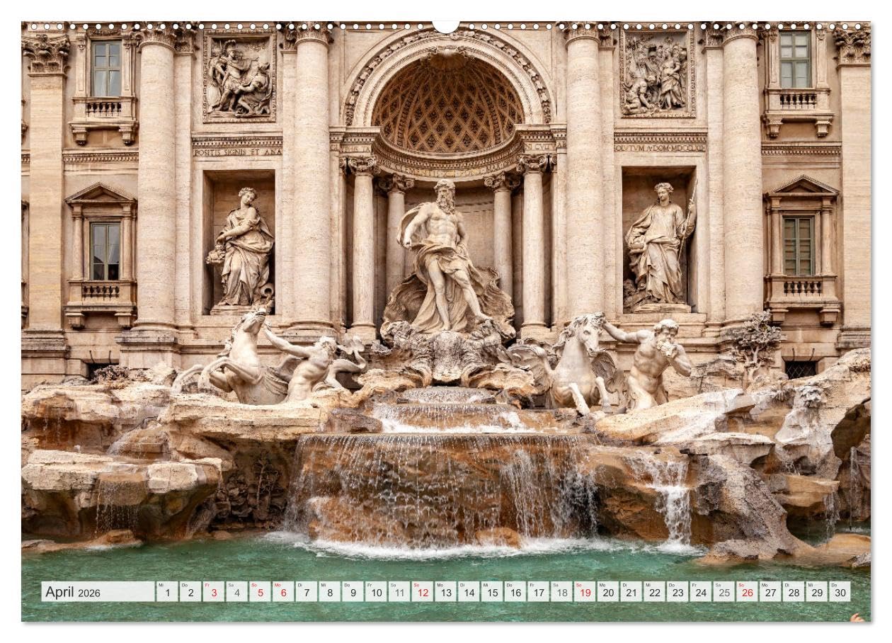 Italien - Rom (hochwertiger Premium Wandkalender 2026 DIN A2 quer), Kunstdruck in Hochglanz: 12 Monate mit wunderbaren Reisefotos aus der italienischen Hauptstadt (CALVENDO Orte)