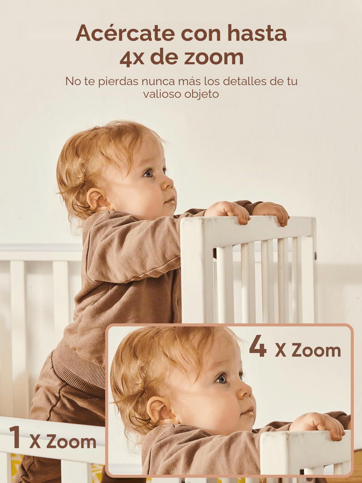 Bonoch - Babyphone (4,3 pulgadas, con cámara, 720p, batería 4000 mAh, sin Wi-Fi, visión nocturna, audio dúplex, modo VOX, sensor de temperatura, 8 canciones, zoom x2, x3, x4