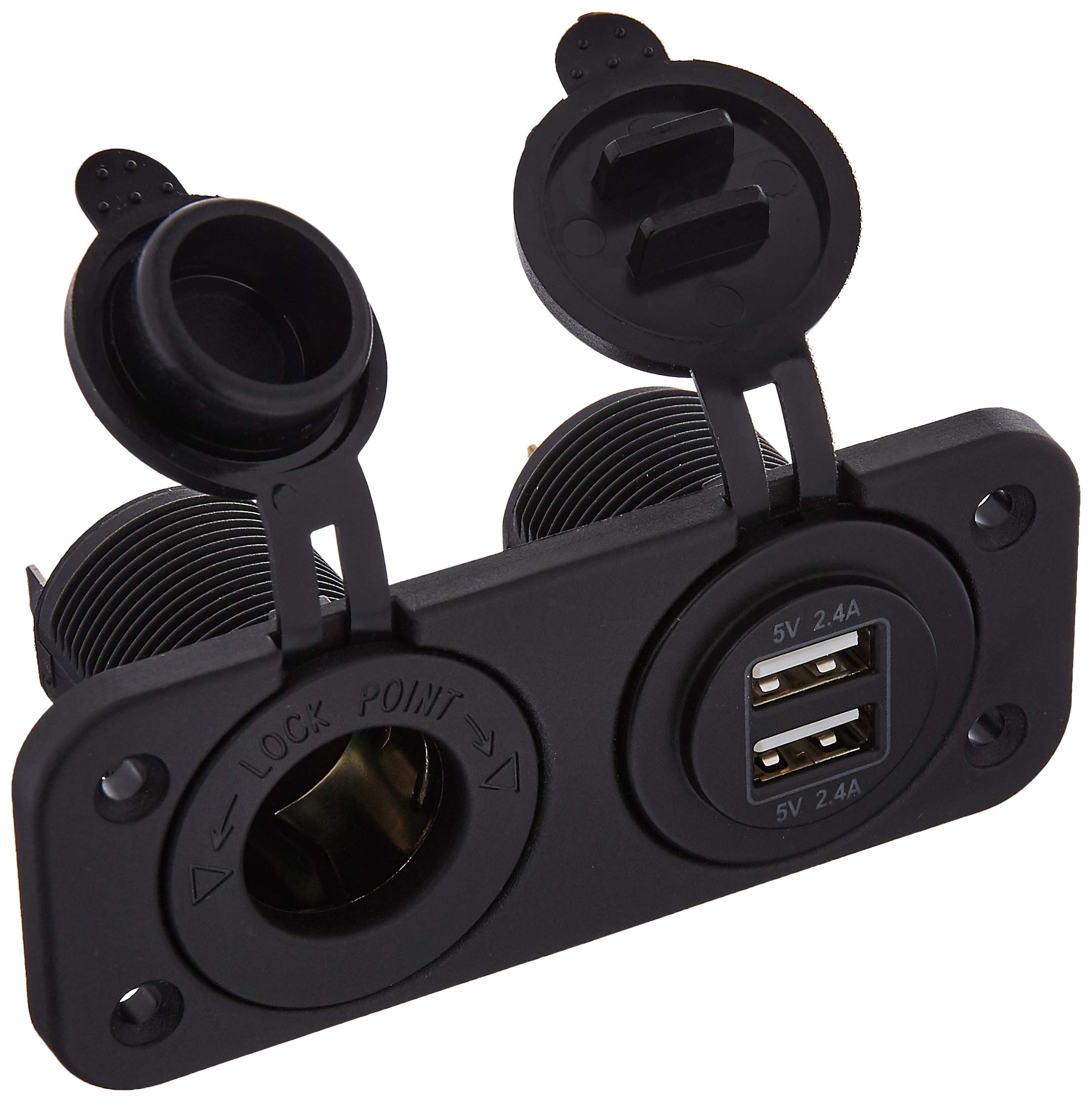 Sea-Dog 426505-1 Double USB and Power Socket Panel-image-35