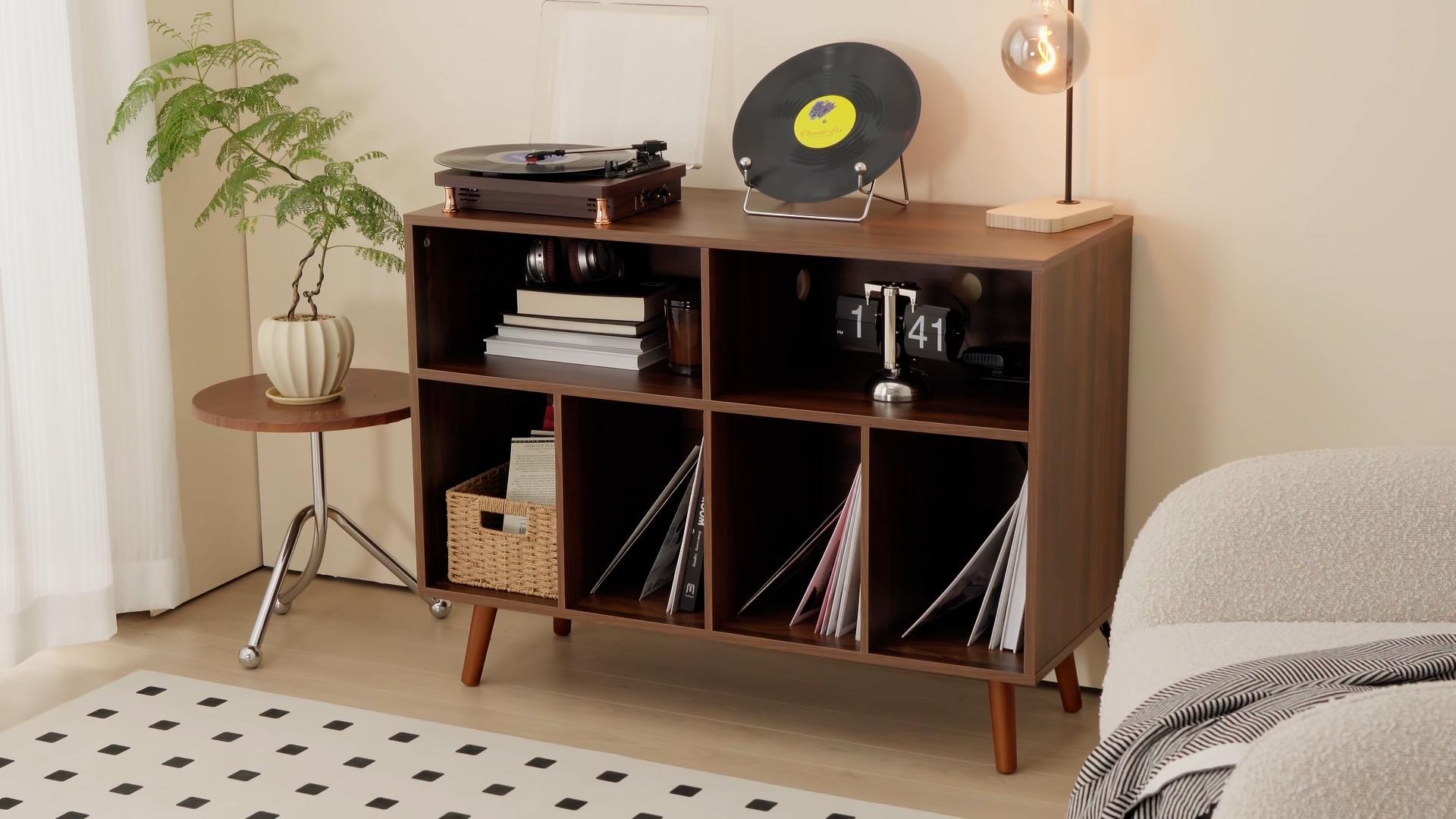 Amazon.com: Cozy Castle Record Player Stand with Vinyl Storage