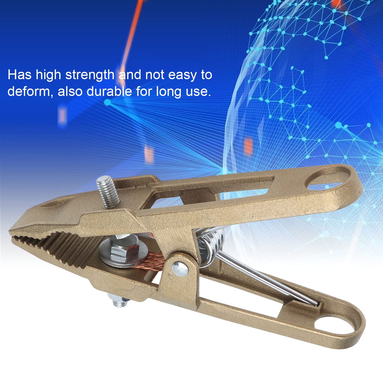 Ground Clamp 600A Brass Earth High Strength A Shape for Welding Cutting Supporting Electrode Clamp for Welding Machine