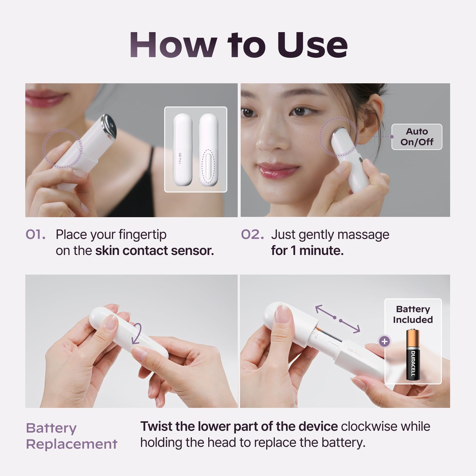 LG Pra.L Superform Galvanic Booster, 1 min Booster für alterlose, Anti-Aging und straffende Taschen-Booster, Glow on the Go (Blush Pink)