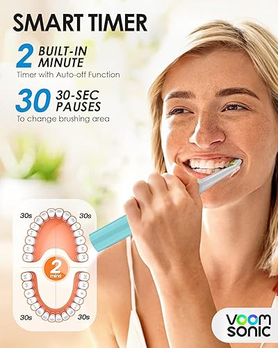 Miniatura 4 de Voom Sonic Go Series - Cepillo de dientes eléctrico a pilas recomendado por dentistas portátil para cuidado bucal temporizador de 2 minutos diseño