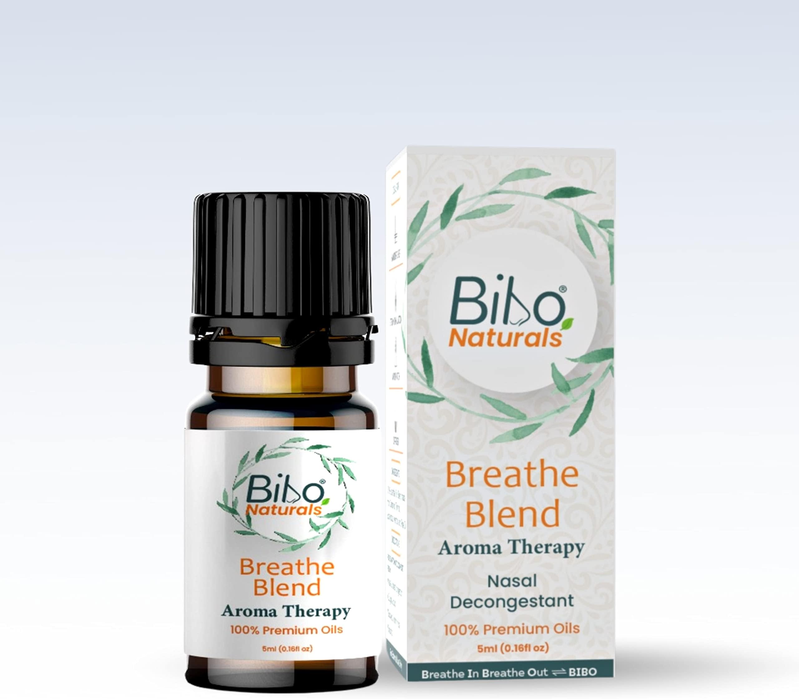 Bibo Breathe Blend | Aroma Therapy | Nasal Decongestant | Premium Essential Oils | 5ml Dropper Bottle