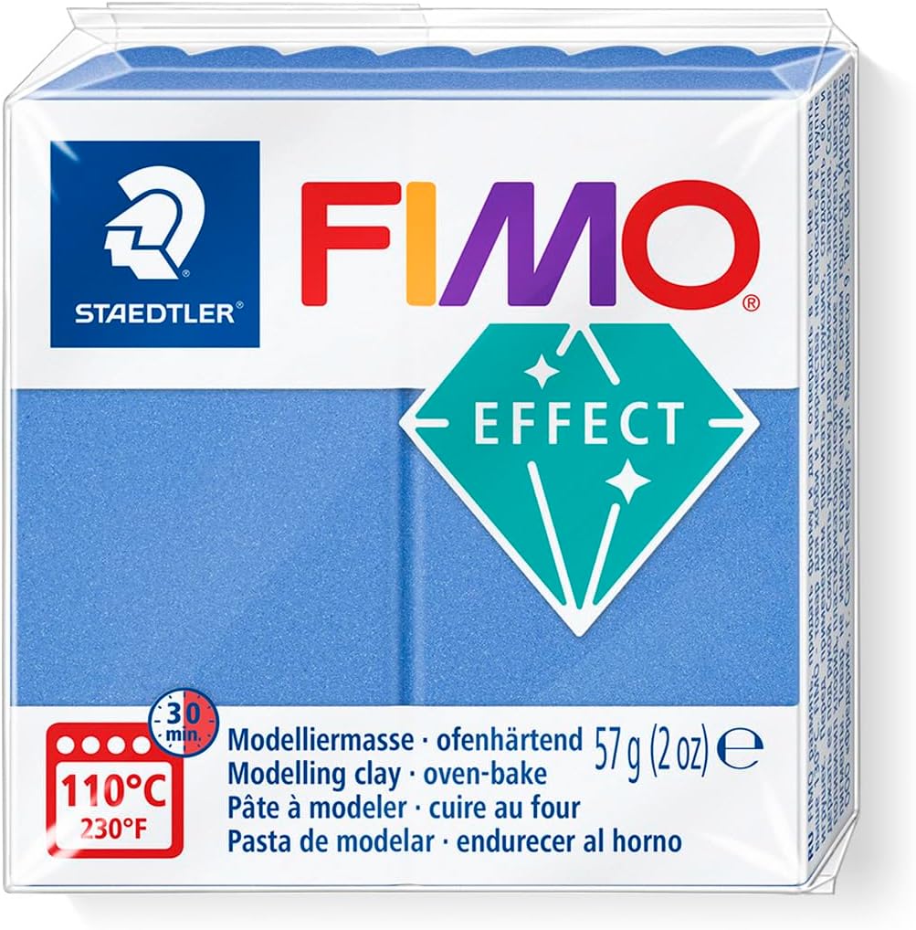 FIMO Soft Polymer Oven Bake Modelling Clay - 57g Blocks - Set of 6 - Metallic Colours