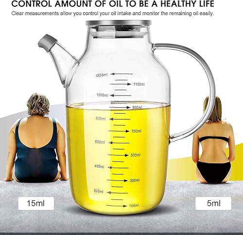 Miniatura 5 de ZDZDZ - Botellas grandes de aceite de cocina de vidrio dispensador de aceite y vinagre de 406fl oz40 onzas dispensador de aceite y vinagre botella