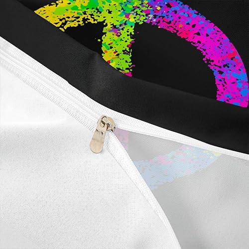 Miniatura 147 de Feelyou Juego de funda de edredón con estampado floral en 3D para niñas y niñas, elegante, con estampado floral morado, romántico, con purpurina